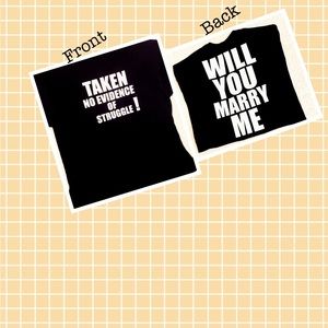 Any Size “unique” Proposal Graphic Tee